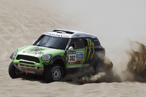 Dakar Rally 2013: Peterhansel zet Mini aan top, weer problemen Gordon + UITSLAG